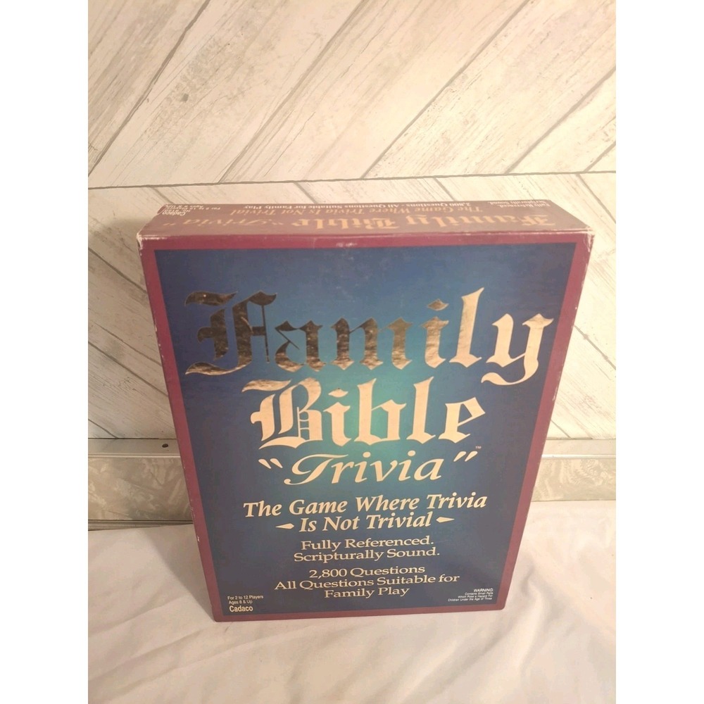 Sealed/1994 Cadaco "Family Bible Trivia- The Game Where Trivia Is Not Trivial"